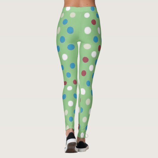 Polka Dot Green Leggings (Rückseite)