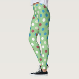 Polka Dot Green Leggings