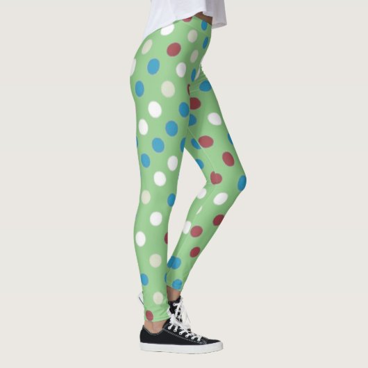Polka Dot Green Leggings (Rechts)