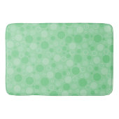 Polka dot green tones retro sechziger Jahre Badematte (Vorderseite)