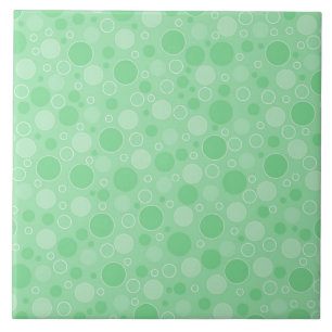 Polka dot green tones retro sechziger Jahre Fliese