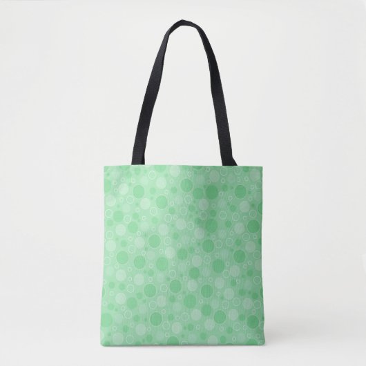 Polka dot green tones retro sechziger Jahre Tasche (Vorderseite)