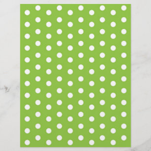 Polka Dot Green White Baby Scrapbook Paper