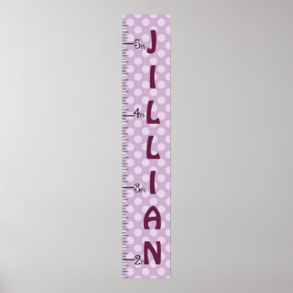 Polka Dot Growth Chart Any Color!! Behalt um 8x44! Poster