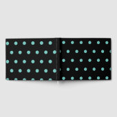 Polka Dot Guest Book (Black & Aqua) Gästebuch (Voll)