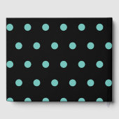Polka Dot Guest Book (Black & Aqua) Gästebuch (Rückseite)