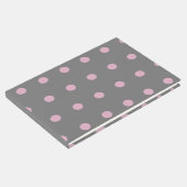 Polka Dot Guest Book (Dark Gray & Soft Pink) Gästebuch (Ecke)