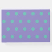 Polka Dot Guest Book (Lavender & Aqua) Gästebuch (Rückseite)
