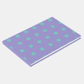 Polka Dot Guest Book (Lavender & Aqua) Gästebuch (Ecke)