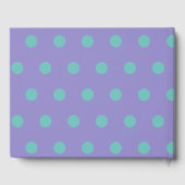 Polka Dot Guest Book (Lavender & Aqua) Gästebuch (Rückseite)