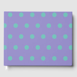 Polka Dot Guest Book (Lavender & Aqua) Gästebuch