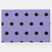 Polka Dot Guest Book (Lavender & Black) Gästebuch (Rückseite)