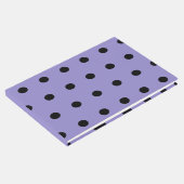 Polka Dot Guest Book (Lavender & Black) Gästebuch (Ecke)