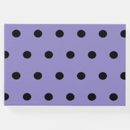 Polka Dot Guest Book (Lavender & Black) Gästebuch