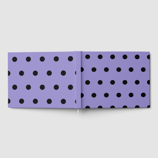 Polka Dot Guest Book (Lavender & Black) Gästebuch (Voll)