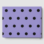 Polka Dot Guest Book (Lavender & Black) Gästebuch (Rückseite)