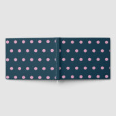 Polka Dot Guest Book (Midnight Blue & Soft Pink) Gästebuch (Voll)