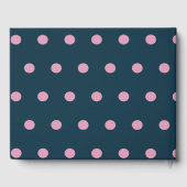 Polka Dot Guest Book (Midnight Blue & Soft Pink) Gästebuch (Rückseite)
