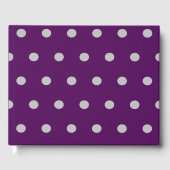 Polka Dot Guest Book (Plum & Silver) Gästebuch (Vorderseite)
