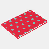 Polka Dot Guest Book (Red & Aqua) Gästebuch (Ecke)