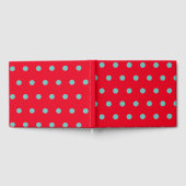 Polka Dot Guest Book (Red & Aqua) Gästebuch (Voll)
