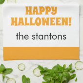 Polka Dot Halloween Hexenküche Handtuch (Gefaltet)