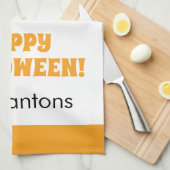 Polka Dot Halloween Hexenküche Handtuch (Viertel Falte)