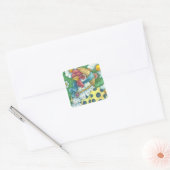 POLKA DOT HAND, CHICKEN STICKERS Square, Blatt (Umschlag)