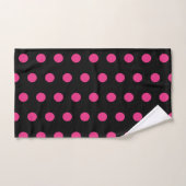 Polka Dot Handtuch (Schwarz & Neon Pink) (Handtuch)