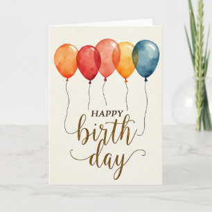 Polka Dot Happy Balloons Grußkarte Karte