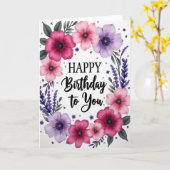 Polka Dot Happy Bloom Karte (Gelbe Blume)