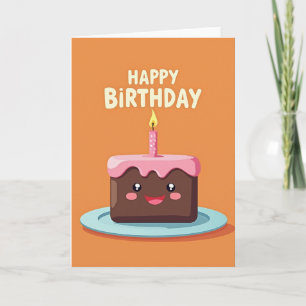 Polka Dot Happy Cake Karte