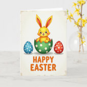 Polka Dot Happy Creature Karte (Gelbe Blume)