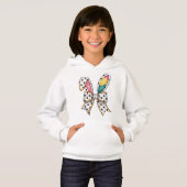 Polka Dot Hasen-Schleife Hoodie (Vorne ganz)
