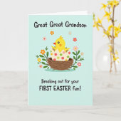 Polka Dot Hatchling Easter Card Karte (Gelbe Blume)