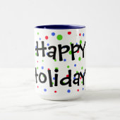 Polka Dot Heart Horses (Holiday) Tasse (Zentrum)