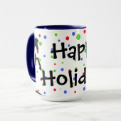 Polka Dot Heart Horses (Holiday) Tasse (Vorderseite Links)