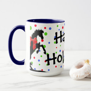 Polka Dot Heart Horses (Holiday) Tasse