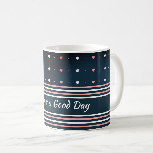 Polka dot heart pattern Coffee Tasse (VorderseiteRechts)