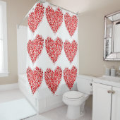 Polka Dot Heart Pattern Duschvorhang (Beispiel)