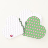 Polka Dot Heart Shaped Notebook (Sage Green) Notizblock (Innenseite)