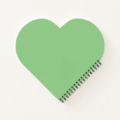 Polka Dot Heart Shaped Notebook (Sage Green) Notizblock (Rückseite)