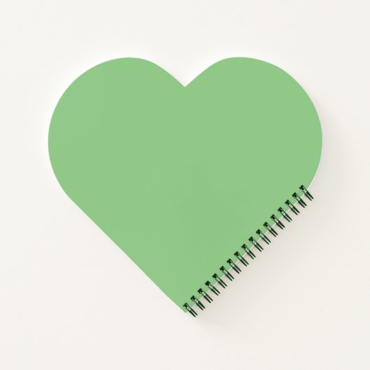 Polka Dot Heart Shaped Notebook (Sage Green) Notizblock (Rückseite)