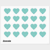 Polka Dot Heart Shaped Stickers (Aqua & White) (Blatt)