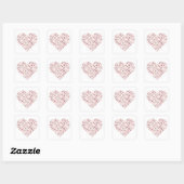 Polka Dot Heart Sticker (Blatt)