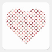 Polka Dot Heart Sticker (Vorderseite)