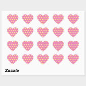 Polka Dot Heart Stickers (rosa & weich gelb) (Blatt)