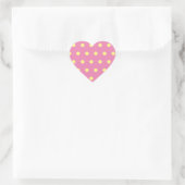Polka Dot Heart Stickers (rosa & weich gelb) (Tasche)