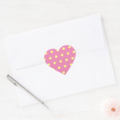 Polka Dot Heart Stickers (rosa & weich gelb) (Umschlag)