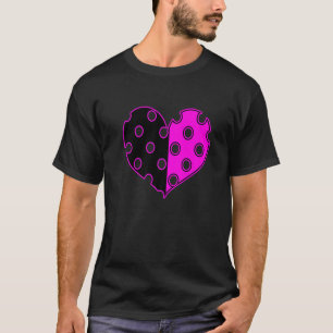 Polka Dot Herz in Schwarz und Rosa T-Shirt